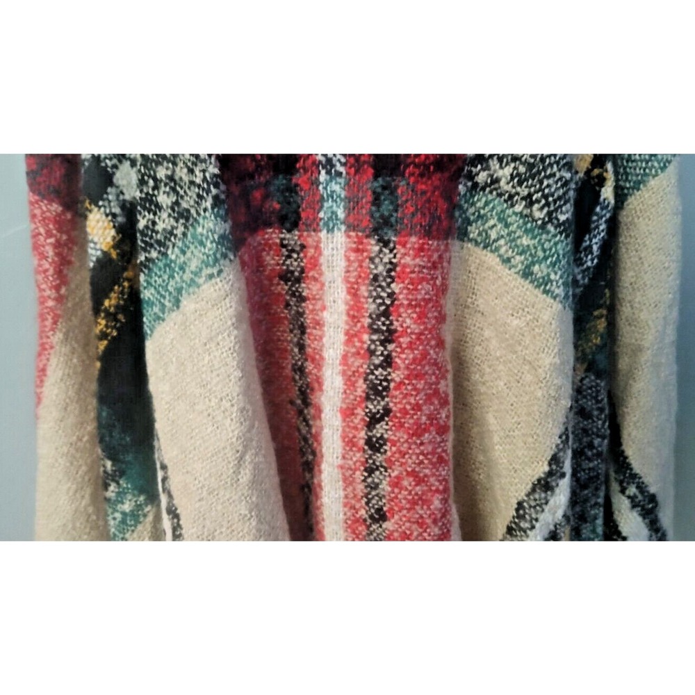 NEW Ana & Rose Red &Black‎ Poncho One Size Turtleneck - Picture 6 of 8